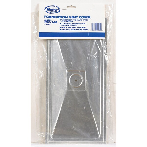 L.L. Building Master Flow 7.4 in. H X 15.4 in. W Mill Aluminum Foundation Vent Cover, PK2 FVC168 - main